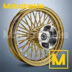 16X5.5 GOLD FAT SPOKE WHEEL 40 STAINLESS FOR HARLEY TOURING REAR CUSH