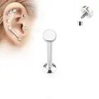 Piercing Ear Labret Screw Inner Round Silver