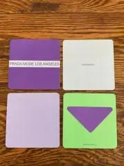 PRADA Mode Los Angeles Set of 2 Brand New Double-Sided Heavy Duty Coasters LA