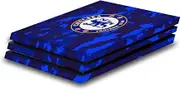 Official Chelsea Football Club Camouflage Mixed Logo Vinyl Sticker Gaming Skin Decal Cover Compatible with Sony PlayStation 4 PS4 Pro Console