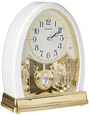 Rhythm Clocks "Joyful Crystal Pearl" Musical Mantel Clock Joyful Crystal Pearl