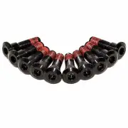 10x GSXR-1400 2001-2008 Black Titanium Front Disc Rotor Bolts With Thread-lock