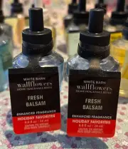 (2) WHITE BARN WALLFLOWERS FRESH BALSAM FRAGRANCE BULB REFILLS