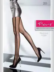 FIORE REDONA 20 DENIER MICROFIBER TIGHTS 3 SIZES FINE EUROPEAN HOSIERY BLACK