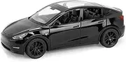 Scale Finished Model Car 1:32 Scale for Tesla Model Y SUV Simulation Model Cars Alloy Die-cast Vehicle Display Collector Die-cast Vehicle(Black)