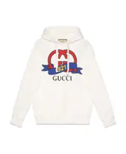Gucci Interlocking G 1921 Printed Hoodie XXS,S,XS,L,M off white