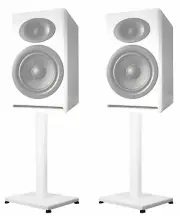 Pair 29” Steel White Stands For Audioengine HD3 Bookshelf Speakers