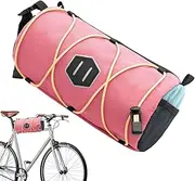 Front Bike Bag | Frame Storage Roll Bag,Cycling Accessories, Cylinder Storage with Reflective Strips, Portable Travel Backpack for Women Men