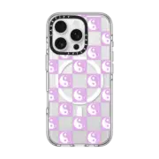 iPhone 16 Pro Clear Case MagSafe Compatible Yin Yang Check Mate - Lilac