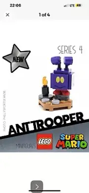 SUPER MARIO LEGO Series 4 ~ Ant Trooper 71402 Collectible, Authentic - NEW