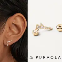 在飛比找蝦皮商城優惠-PD PAOLA 西班牙時尚潮牌 金色迷你耳環 三角形X圓鑽