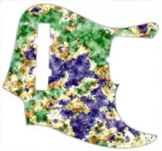 J BASS 5 STRING Graphic Pickguard to fit Fender Bass Guitar Map Effect
