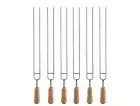 Double Prongs BBQ Skewers Barbecue Shish Kebab Skewers Stainless Steel for Grill