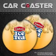 Soft Drinks Design MDF Hardboard Car Coaster (Set of 2)