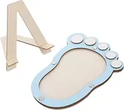 Abaodam 1pc Footprint Photo Frame for Photo Frame Collage Photo Frame Collage Picture Frame Creative Photo Frame Newborn Boy Wooden Blue