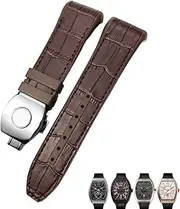 [GUMMMY] For Franck Muller Watch Band 28mm Cowhide Silicone Watch Strap Nylon Rubber Folding Buckle Watch Bands For Men Bracelet