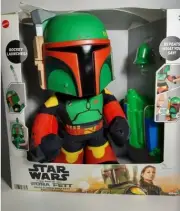 Star Wars Boba Fett Voice Cloner Plush,Rocket Launches New, Box has Damage