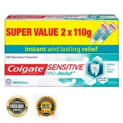 2x 110g Colgate Sensitive Pro Relief Original Protection Toothpaste Best Value