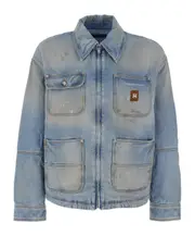 LIGHTWEIGHT DENIM WORK JACKET XL,L Gray