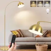 【Upgraded】 Arc Floor Lamps for Living Room - Stepless Dimmable Gold Tall
