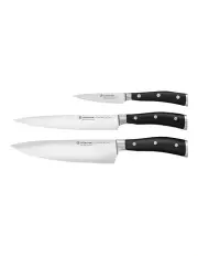 [Wusthof] Classic Ikon Knife Set 3 Piece in Black