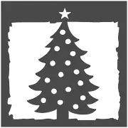 6"x6" Clear Plastic Stencil - Christmas Tree (MC692)
