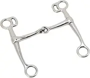 Horse Snaffle Bit, Reliable Stainless Steel Horse Mouth Bit 125mm for Farm Sportinggoods