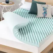 Memory Foam Mattress Topper, Short Queen, Egg Crate Cooling Gel 4 Inch