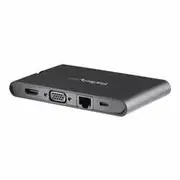 StarTech USB-C Multiport Adapter w/ HDMI and VGA, 3x USB 3.0, SD, PD - DKT30CHVSCPD