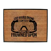 Ow I Go Scuba Because Punching - Funny Novelty Doormat Man Cave Floor mat