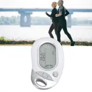Pocket Pedometer White Step Counter With Electronic 3D Sensor Easy To Use F DS