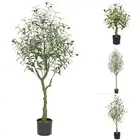 Artificial Olive Branches Living Room Flexible Stems High-quality Materials