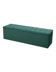 Artiss Storage Ottoman Blanket Box Velvet Foot Stool Rest Chest Couch Green