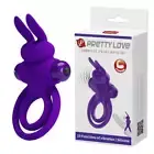 Pretty Love Silicone Vibrating Cock & Balls Ring Clitoris Stimulator