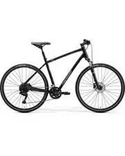 Merida Crossway 100 Hybrid Bike Glossy Black Silver