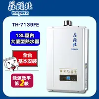 在飛比找PChome24h購物優惠-【莊頭北】TH-7139FE 屋內大廈型數位恆溫強制排氣熱水