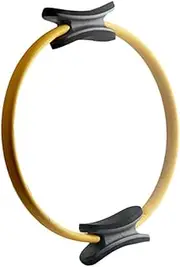 Sosoport Portable Yoga Pilates Ring Exercise Ring Flexible Yoga Wheel Anti-Slip Handle for Chest and Pelvic Muscles Random