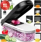 Vegetable Chopper Cutter Slicer Mandoline Onion Veggie Food Prep with 6 Inserts