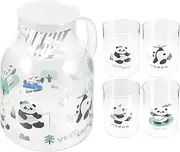 UPKOCH 1 Set Drink Pitcher with Lid Vitroleros para Mini Refrigerator Mini Fridge Mini Mini-Fridge Mini Frige Mini Refrigerador Juice Jar Glass Girl High Capacity Coffee Pot