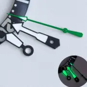 White Painted Black Trim Watch Hands with Green Lume for NH35/36 Movement Second
