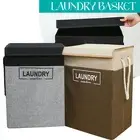 70L Premium Laundry Basket Lid Dirty Washing Clothes Toys Storage Bin Hamper
