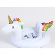 Inflatable Pool Float For Baby White Unicorn
