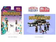 American Diorama Dia De Los Muertos Halloween Family Metal Figures 5 pieces 1/64