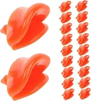 ANDRESLAD 20pcs Mini DIY Duck Accessories Lip Edge Design Plastic Duck Toy Mouth Decor for DIY Creations