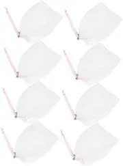 Beavorty 8pcs Facial Exfoliating Meshes Foaming Nets Sturdy Soap Net Bags Face Cleaning