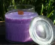 100hr MYRRH & SMOKE Earthy & Comforting Scented WOOD WICK CANDLE + GLASS SNUFFER