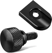 Amazicha Black Aluminium Seat Bolt Tab Screw Mount Knob Cover Compatible with Harley Davidson 1996-2024