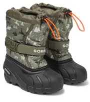 [Sorel Kids] Sorel Kids Youth Flurry™ Print snow boots UK 3 green
