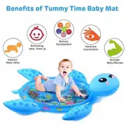 Tummy Time Water Mat,Inflatable Baby Water Mat Newborn Infant Toys Gifts for baby Boy Girl(Sea Turtle Shape)
