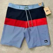 Quicksilver Surfsilk Boardshorts Mens 30 Stretch 20” Swim Back Pocket